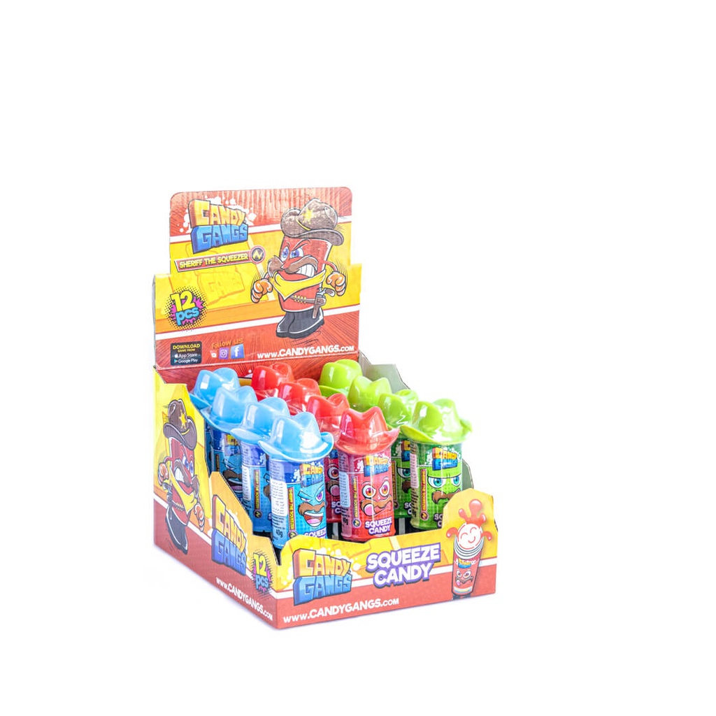 CANDY GANGS SHERIFF SQUEEZER - ŻEL W TUBCE 40G 12sztg/9disp