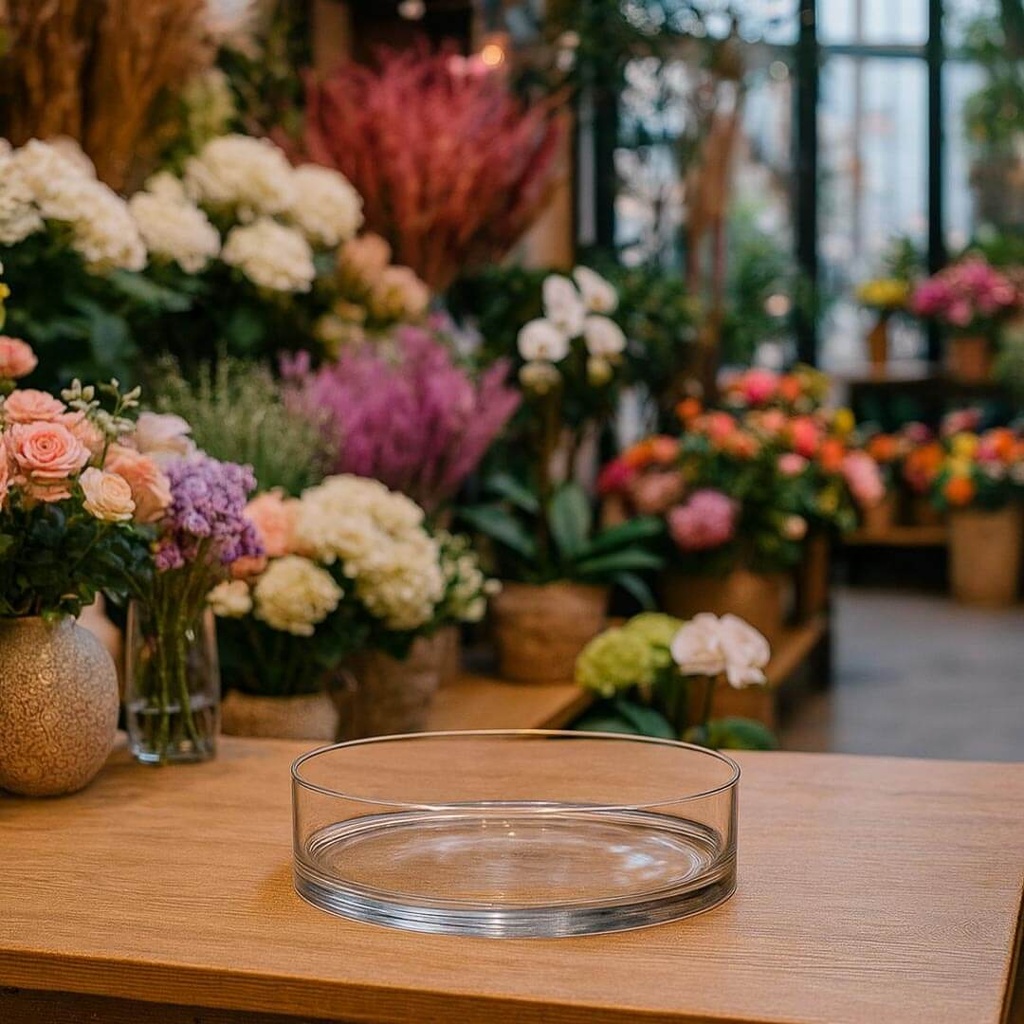 Flat Cylinder Vase GS-1063