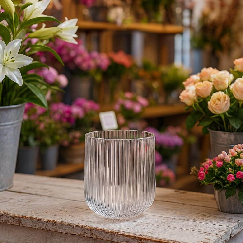 Strip Orchid Glass Vase GS-1078