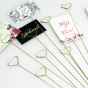 Metal Card Holder - Heart Shape