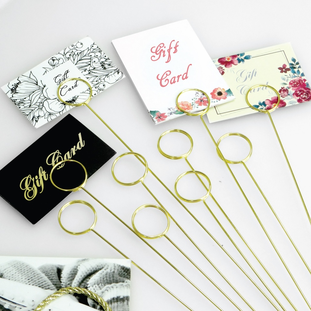 Metal Card Holder - Circle Shape