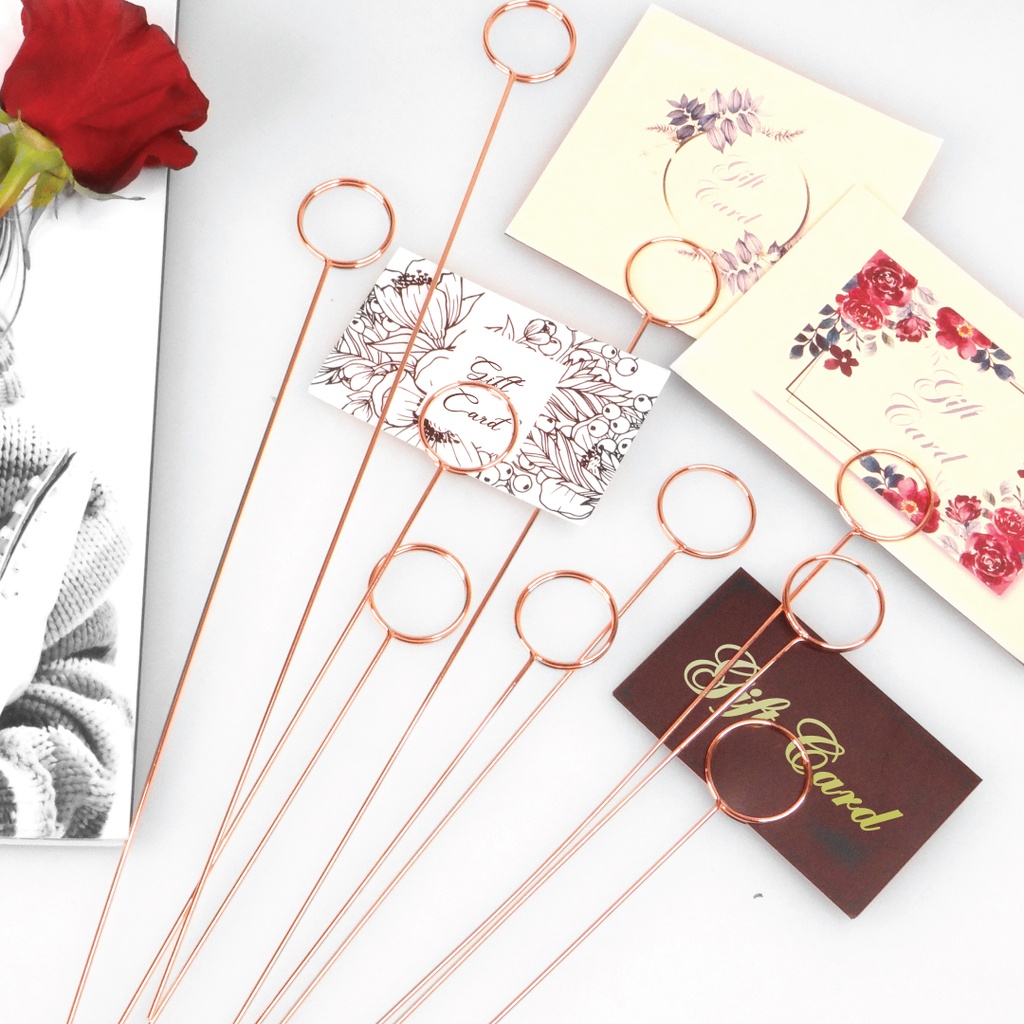 Metal Card Holder - Circle Shape