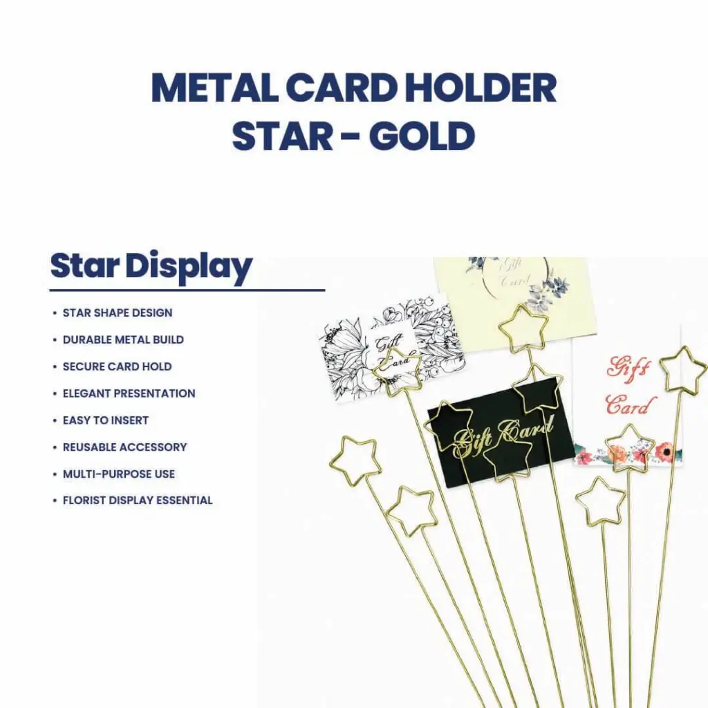 FL-1027 Metal Card Holder - Star Shape GOLD 5.webp
