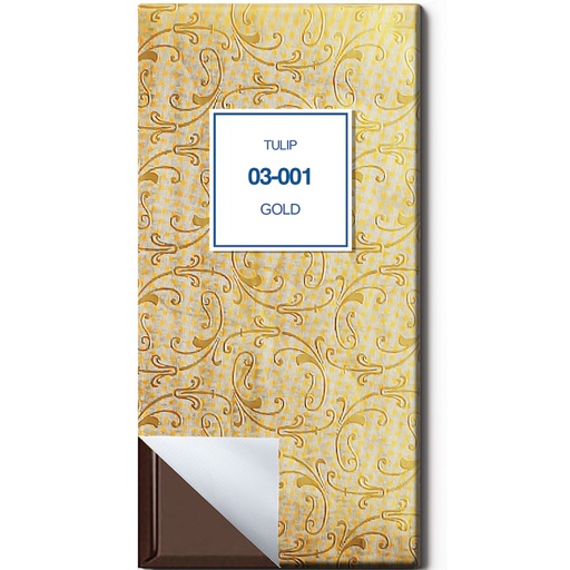 [03-001] Chocolate Paper - Laminated - Tulip (Gold)