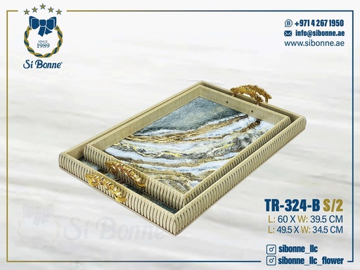 [TR-324 B] Wooden Tray TR-324