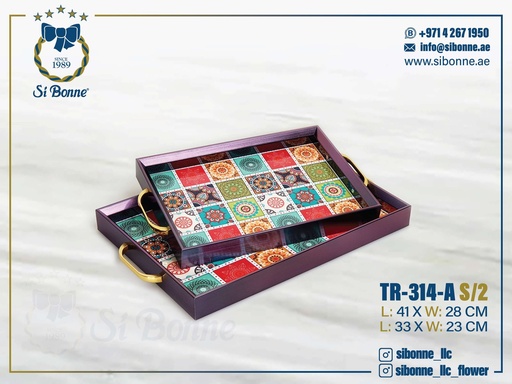 [TR-314 A] Wooden Tray TR-314