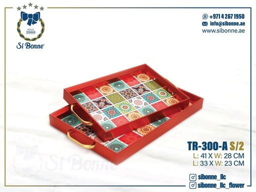 [TR-300 A] Wooden Tray TR-300