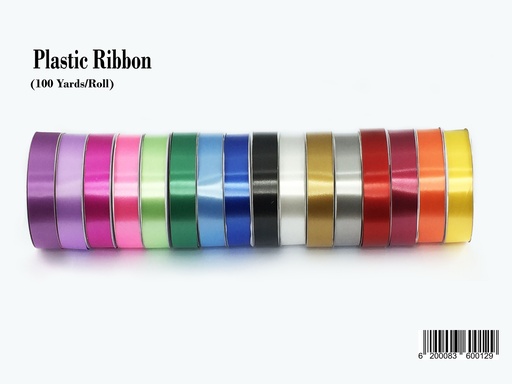 [02-010-00129] Ribbon Plastic Plain/30mm-23Color