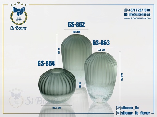 [GS-862] Glass Vase GS-862