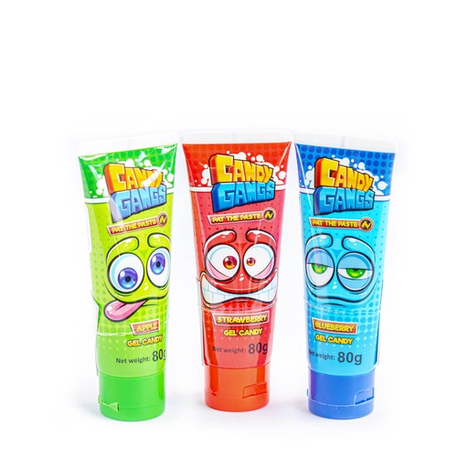 [050960] CANDY GANGS PAT THE PASTE - SŁODKI ŻEL W TUBIE 80g  15szt/9disp