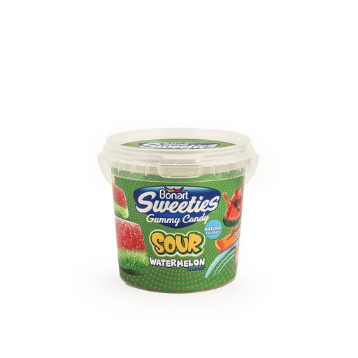 [9271] Bonart Sweeties Gummy Sour Watermelon PL-IML Bowl - 160g