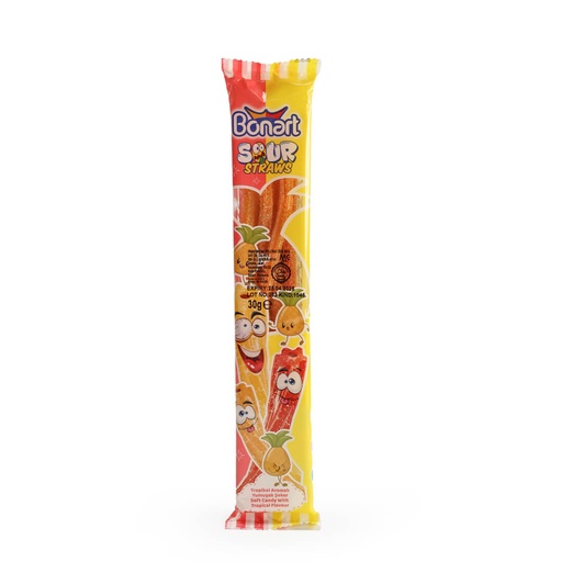 [1046] Bonart Sour Straws Tropical Bag (Licorice) - 30g