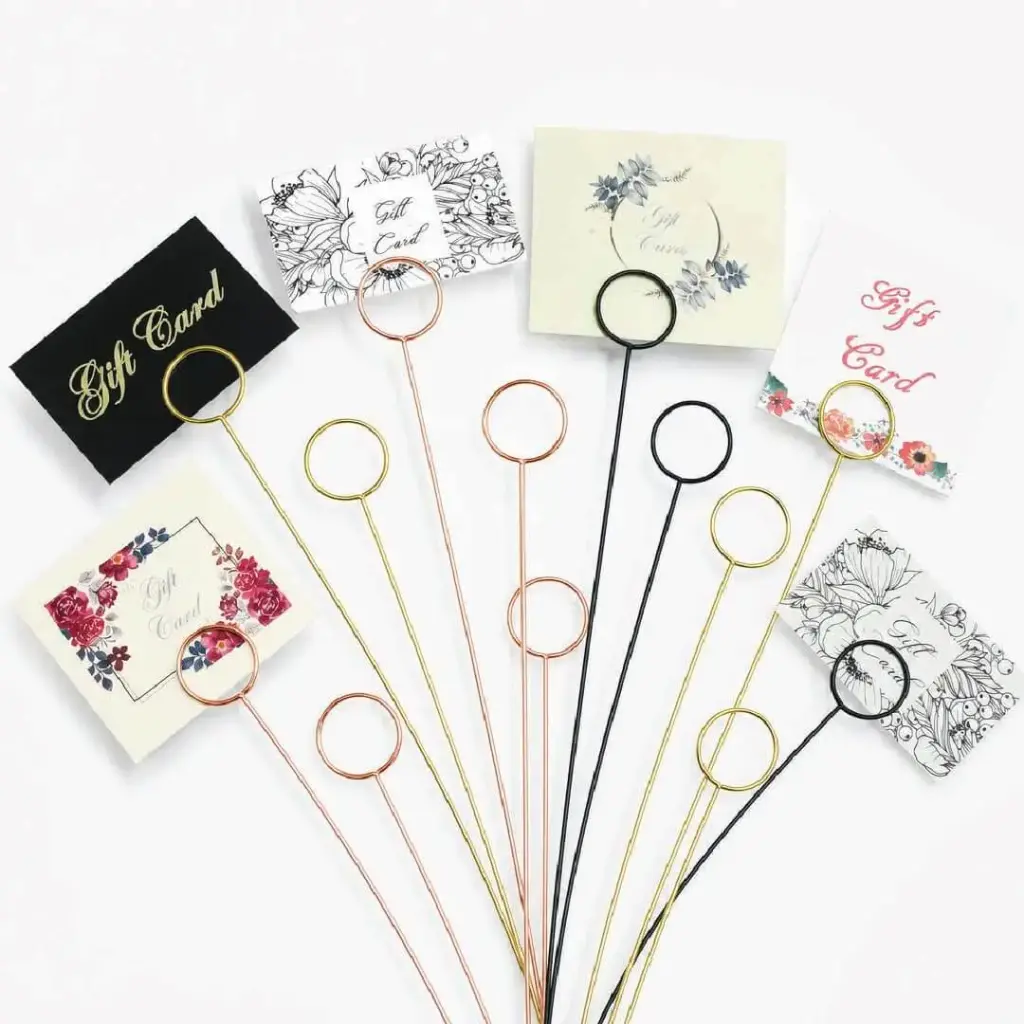 Metal Card Holder - Circle Shape